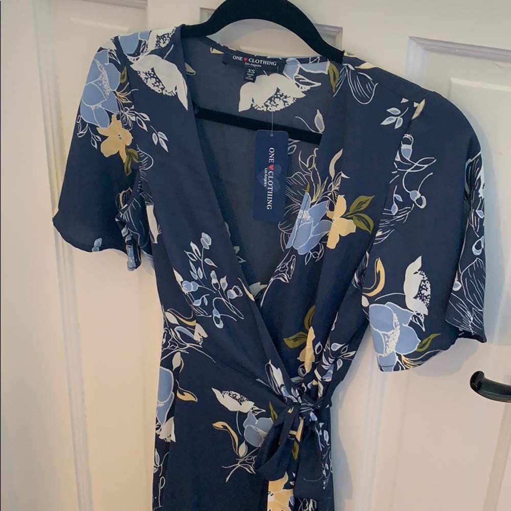 Floral wrap-dress